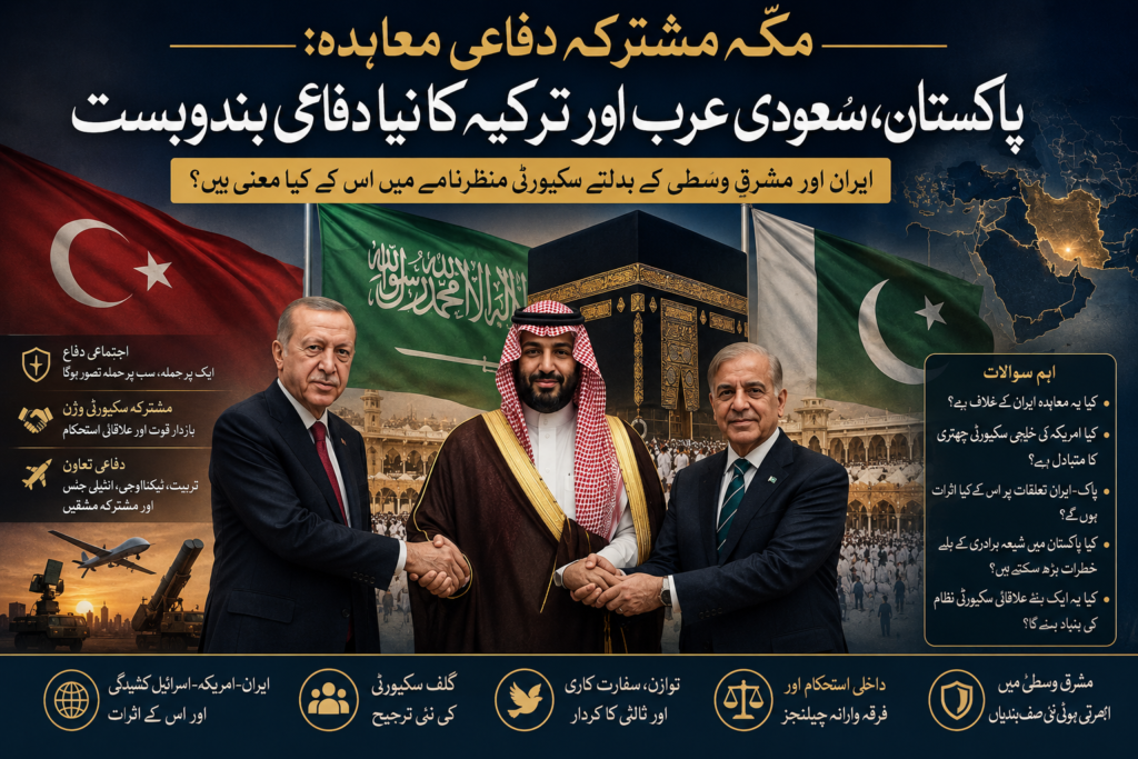 مکّہ مشترکہ دفاعی معاہدہ: پاکستان، سعودی عرب اور ترکیہ کے دفاعی اتحاد اور ایران و مشرقِ وسطیٰ پر اس کے ممکنہ اثرات۔